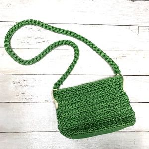 Green Shoulder Bag - Polyester Knit